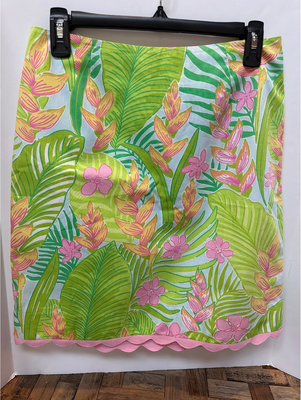 Lilly Pulitzer Cynthia Skirt Botanical Garden Scalloped Mini Y2K Size 4